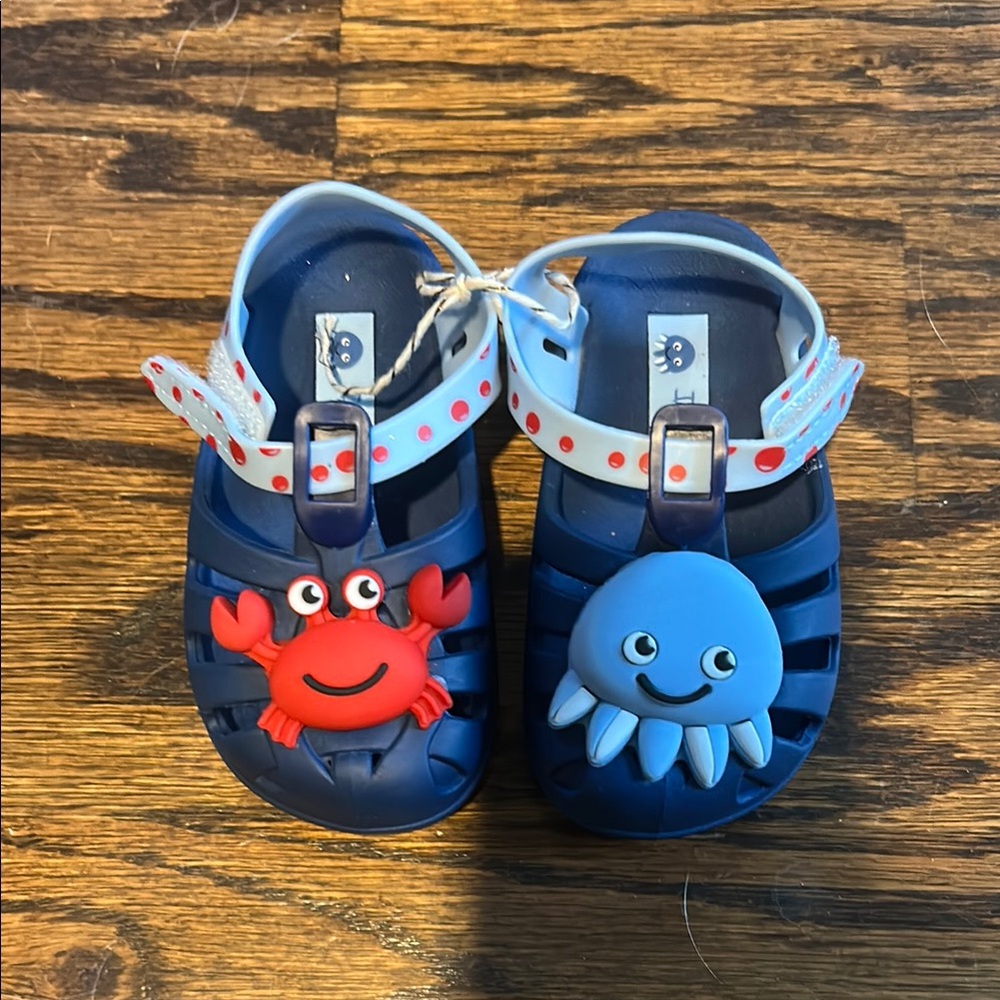 Ipanema Blue Sandals with Marine Theme and Adjustable Straps
